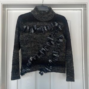 Japanese designer Masaki Kyoko - made in Japan alpaca blend artsy sweater - L